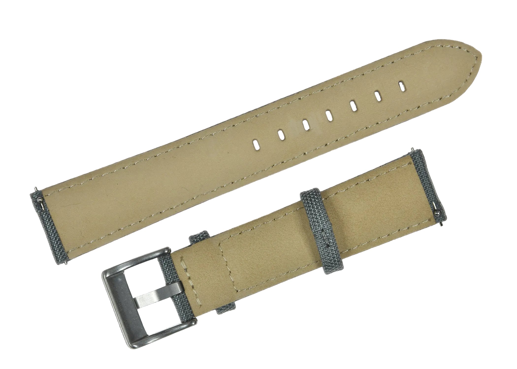 Correa de reloj de tela de vela CORDURA® gris de 18 mm