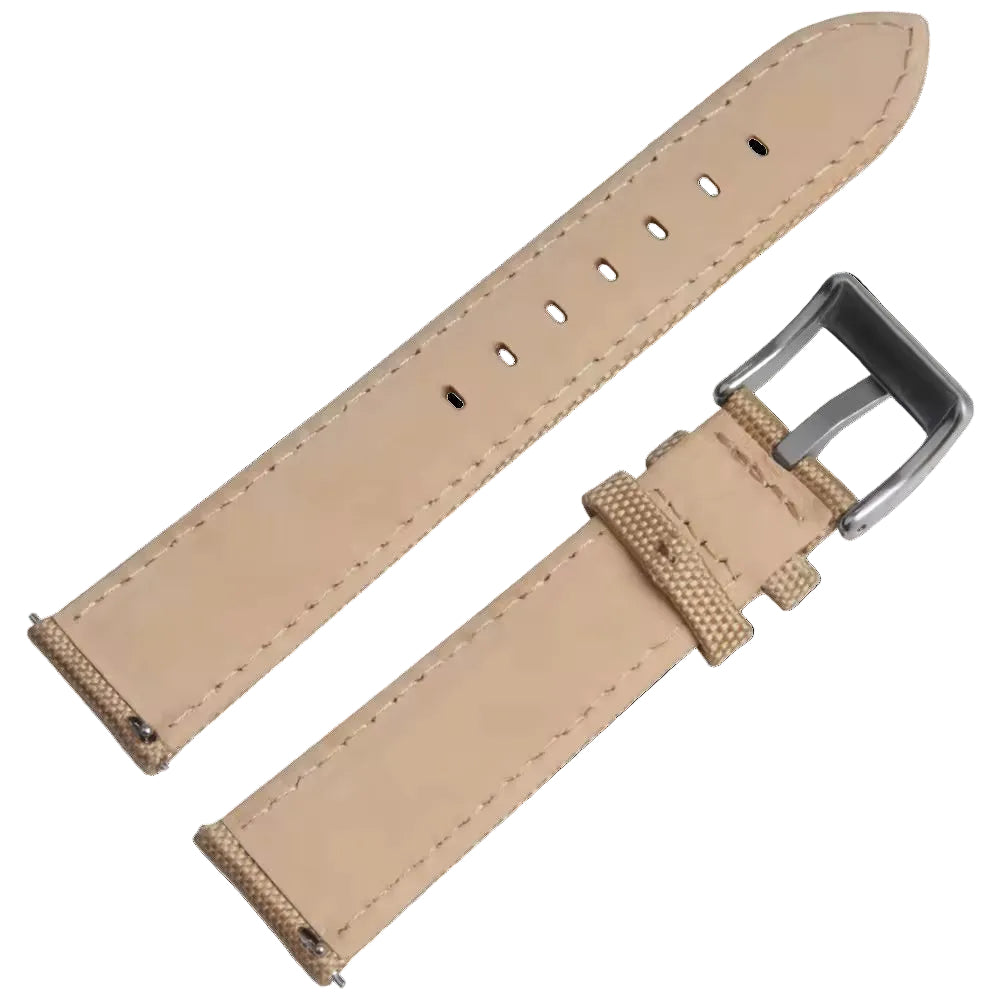Correa de reloj de tela de vela CORDURA® caqui de 18 mm