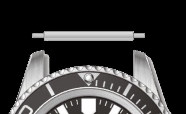 Paire de goupilles de montre conçues pour créer l'apparence d'une montre militaire avec barres fixes solides