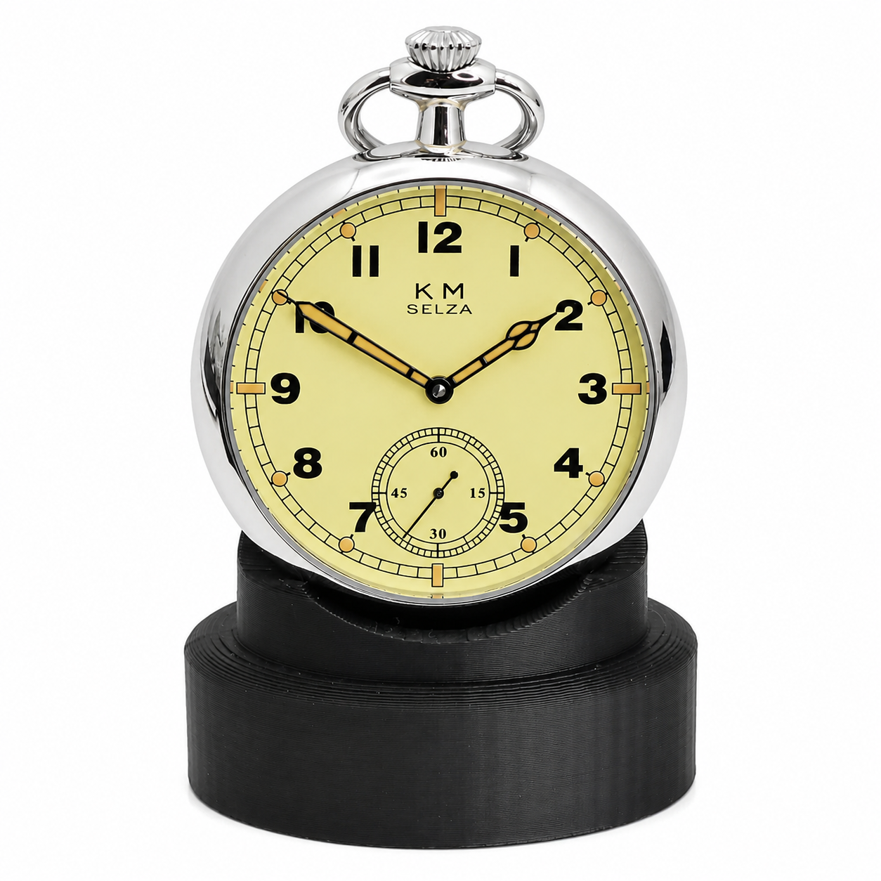 Support de montre de poche noir - Idéal pour exposer une montre de poche lorsqu'elle n'est pas utilisée sur un bureau, une table ou une vitrine