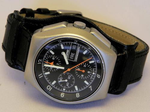 Correa de reloj militar de cuero aviador alemán "Luftwaffe / Bund" de 20mm